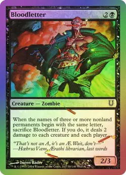 Unhinged MTG Foil Bloodletter Magic - Image 1