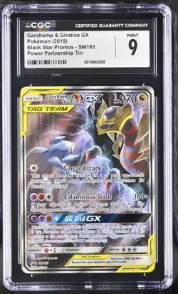 (PSA) CGC 9 Garchomp & Giratina Gx Power Tin Promo Pokemon Card SM193 Mint - Image 1