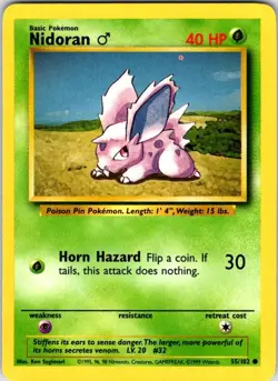 Pokemon | Base Set 2 | Nidoran M | 083/130 | Normal | NM - Image 1