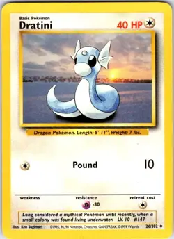Pokemon | Base Set | Dratini | 026/102 | Normal | NM - Image 1