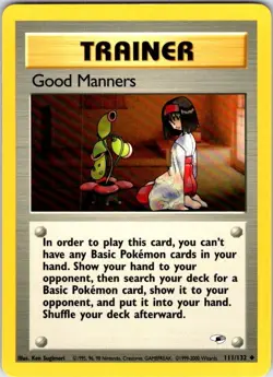 Pokemon | Gym Heroes | Good Manners | 111/132 | Unlimited | NM - Image 1