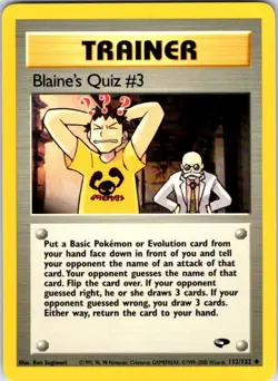 Pokemon | Gym Challenge | Blaine's Quiz #3 | 112/132 | Unlimited | NM - Image 1