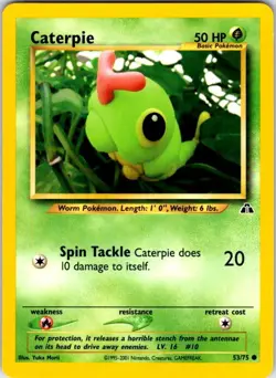 Pokemon | Neo Discovery | Caterpie | 53/75 | Unlimited | NM - Image 1