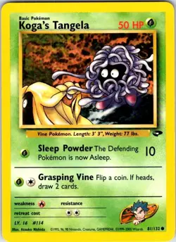 Pokemon | Gym Challenge | Koga's Tangela | 081/132 | Unlimited | NM - Image 1
