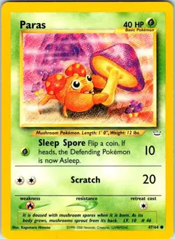 Pokemon | Neo Revelation | Paras | 47/64 | Unlimited | NM - Image 1