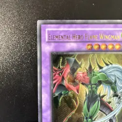Yugioh Elemental Hero Flame Wingman TLM-EN035 Ultimate 1st Ed Silver Stamp UDE - Image 2