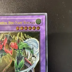 Yugioh Elemental Hero Flame Wingman TLM-EN035 Ultimate 1st Ed Silver Stamp UDE - Image 3