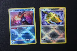 Radiant Greninja and Steelix Holo Card Lot of 2 Pokemon Cards TCG 2022 - Image 1