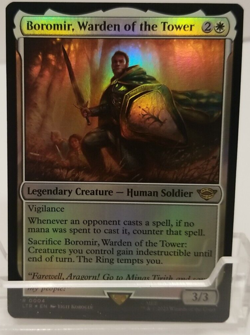 FOIL BOROMIR, WARDEN OF THE TOWER The Lord Of The Rings Magic MTG MINT CARD - Image 1