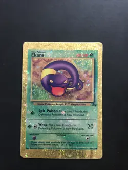 Ekans 46/62 Rare Holo Vending Sticker/Card 90's Vintage Pokemon - Image 1