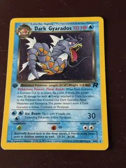 1st Edition Dark Gyarados (8/82) Team Rocket Set Holo Pokemon Card. MP - Image 1