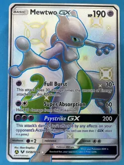 Mewtwo GX SV59/SV94 Hidden Fates: Shiny Vault Holo Pokemon Card Tcg - Image 1