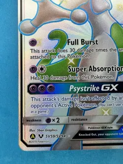 Mewtwo GX SV59/SV94 Hidden Fates: Shiny Vault Holo Pokemon Card Tcg - Image 4