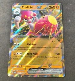 Pokemon Stellar Crown Medicham EX Ultra Rare Card 080/142 NM - Image 1