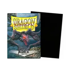 Dragon Shield Matte Black Sleeves 100ct - Standard Size - MTG Pokemon TCG - Image 1