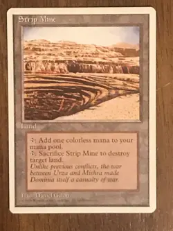 Strip Mine, 4th edition, LP Magic the Gathering MTG - Image 1