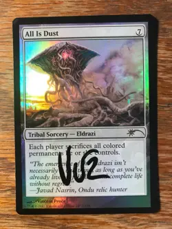Magic the Gathering MTG foil All is Dust Grand Prix Promo signed by Artist NM - Image 1