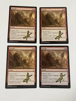 4x Abrade Hour of Devastation Regular Shadow Signed By The Artist - Image 1
