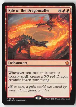 MTG - Rite of the Dragoncaller M Foundations 92 LP-NM - Image 1