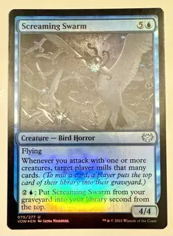 Screaming Swarm Foil (075) Innistrad: Crimson Vow VOW MTG Magic - Image 1