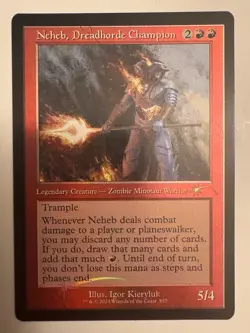 Neheb, Dreadhorde Champion (Retro Frame) Secret Lair Drop Foil - Image 1