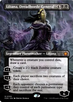 NM - Liliana, Dreadhorde General (Borderless) M Foundations 359 - Image 1