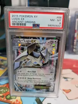 2015 Pokemon XY Ancient Origins Lugia EX Holo FA #68 68/98 PSA 8 - Image 1