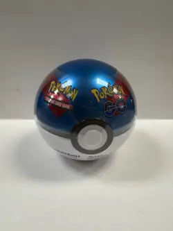 2022 Pokemon TCG Pokemon Go Blue Pokeball Tin A22 NEW SEALED 3 Booster - Image 1