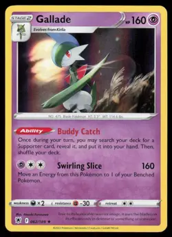 Gallade 062/189 Holo Rare Pokemon 2022 Astral Radiance NM - Image 1