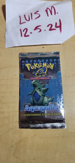 Pokemon TCG 2002 AQUAPOLIS Unopened Blister Pack. Sealed - Image 1
