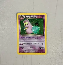 Dark Slowbro 12/82 Pokemon TCG Team Rocket Unlimited Holo LP Swirl - Image 1