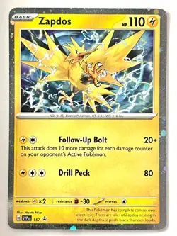 Zapdos SVP 157 Black Star Promo Holo - Surging Sparks Pokemon TCG - Near Mint NM - Image 3