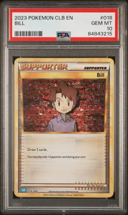 2023 POKEMON BLASTOISE & SUICUNE ex DECK BILL #18 PSA 10 - Image 1