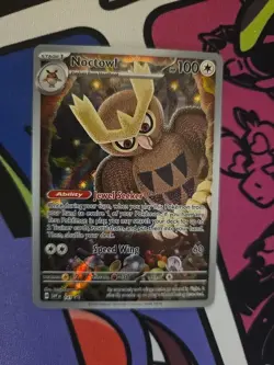Pokemon TCG: Noctowl SVP 141 Full Art Holo Black Star Promo Stellar Crown NM - Image 1