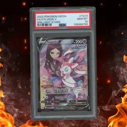 Pokemon Brilliant Stars SYLVEON V TG14/TG30 Illustration Rare PSA 10 - Image 1