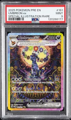2025 POKEMON PRE EN-PRISMATIC EVOLUTIONS #161 UMBREON EX PSA 9 - Image 1
