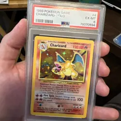 Charizard 1999 Pokemon Base Set #4 PSA 6 EX-MT - Image 3