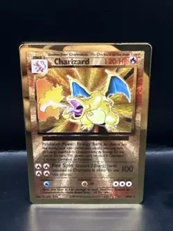 Pokemon Charizard Gold Metal TCG Celebrations Promo - Image 1