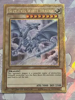 Blue-Eyes White Dragon (Gold Secret Rare) MVP1-ENGV4 Limited Edition LP - Image 1