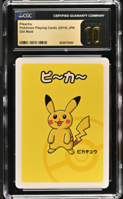 CGC 10 PRISTINE Pikachu Old Maid 2019 Japanese Pokemon Card - Image 1