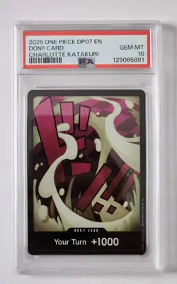 2025 ONE PIECE ENG DP07 Charlotte Katakuri -HOLO DON!! CARD PSA 10 - Image 1
