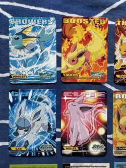 Set 11 Eeveelution Pokemon Kids Card Sticker Vintage Nintendo Bandai Japanese - Image 3