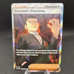Giovanni’s Charisma SR #197/165 Pokemon S&V 151 NM English Card - Image 1