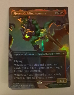 Green Goblin Nemesis Borderless FOIL NM Marvel Spiderman MTG MAGIC THE GATHERING - Image 1