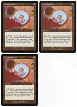 Scrying Glass x3 3x 1999 Urza's Destiny Colorless Rare Artifact MTG MP AZ3 - Image 1
