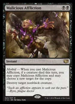 Mint/Near-Mint, English - 1 x MTG Malicious Affliction Commander 2014 - Image 1