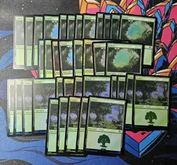 37x Forest x37 NM Foil 0270 0271 MTG Lord Of The Rings Unplayed Magic Gathering - Image 1