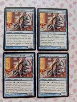 Playset x4 Ninja of the Deep Hours Betrayers of Kamigawa MTG - Mod Play - Image 1