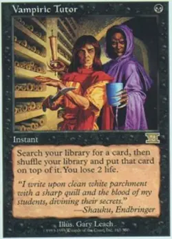 Slightly Played, English - 1 x MTG Vampiric Tutor Classic Sixth Edition - Image 1