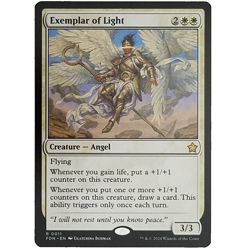 x1 Exemplar of Light FDN MTG M/NM Rare White Creature Angel Foundations TCG CCG - Image 1